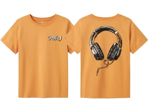 Name It gold earth t-shirt med gamer print